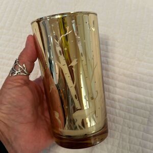 Beautiful Winter Holiday Candle 9.5 oz. Gold Deer in Forest